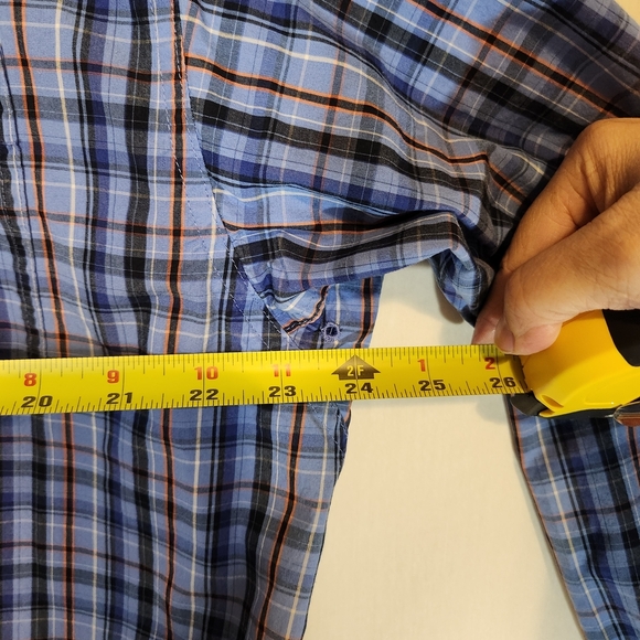 Ariat Pro Series Men's XL Blue Plaid Shirt.   Dress Up Work - Picture 12 of 13